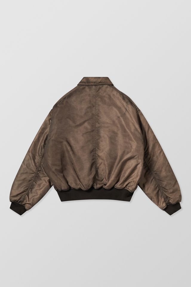 BDG Ruari Washed Brown Bomber Jacket  #8