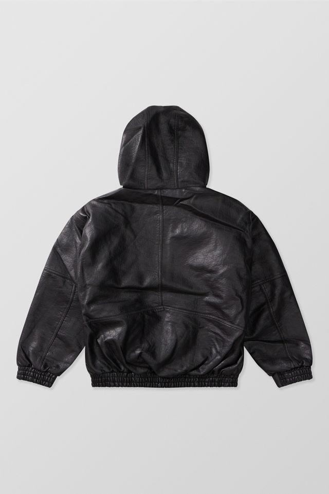 BDG Silvio Faux Leather Skate Hoodie #5