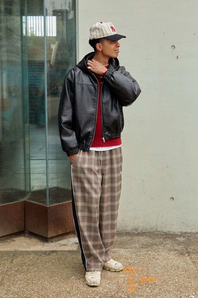 BDG Silvio Faux Leather Skate Hoodie #1