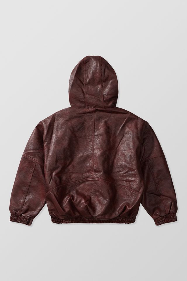 BDG Silvio Faux Leather Skate hoodie  #6