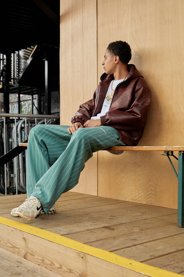 BDG Silvio Faux Leather Skate hoodie