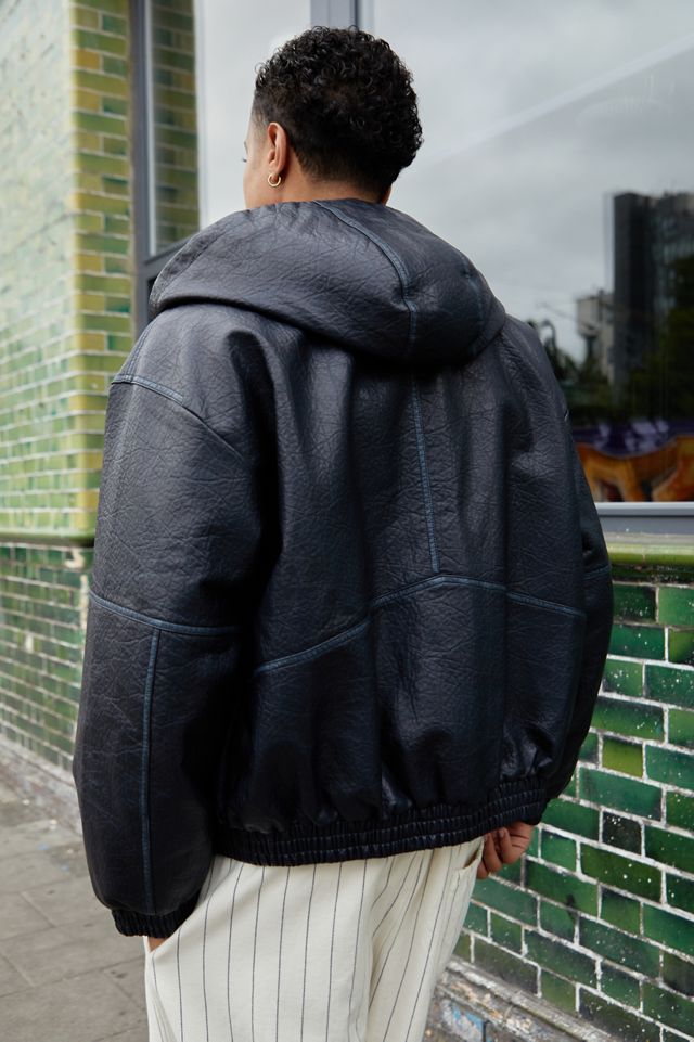 BDG Silvio Faux Leather Skate Hoodie #3