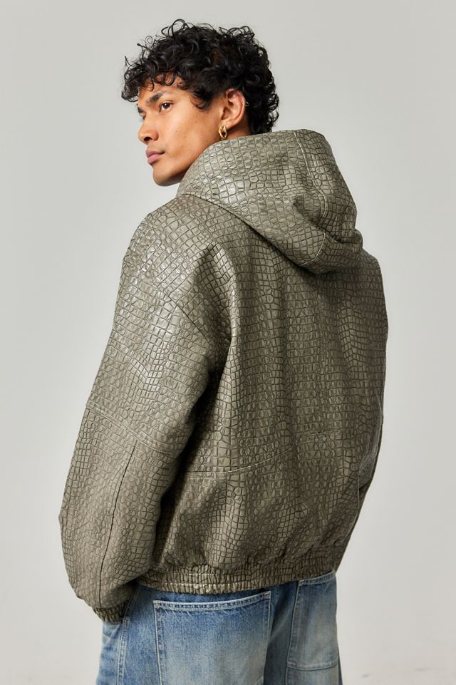 BDG Silvio Croc PU Skate Hoodie #1