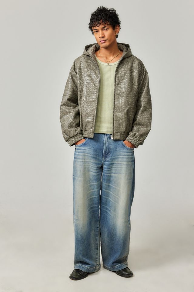 BDG Silvio Croc PU Skate Hoodie #2
