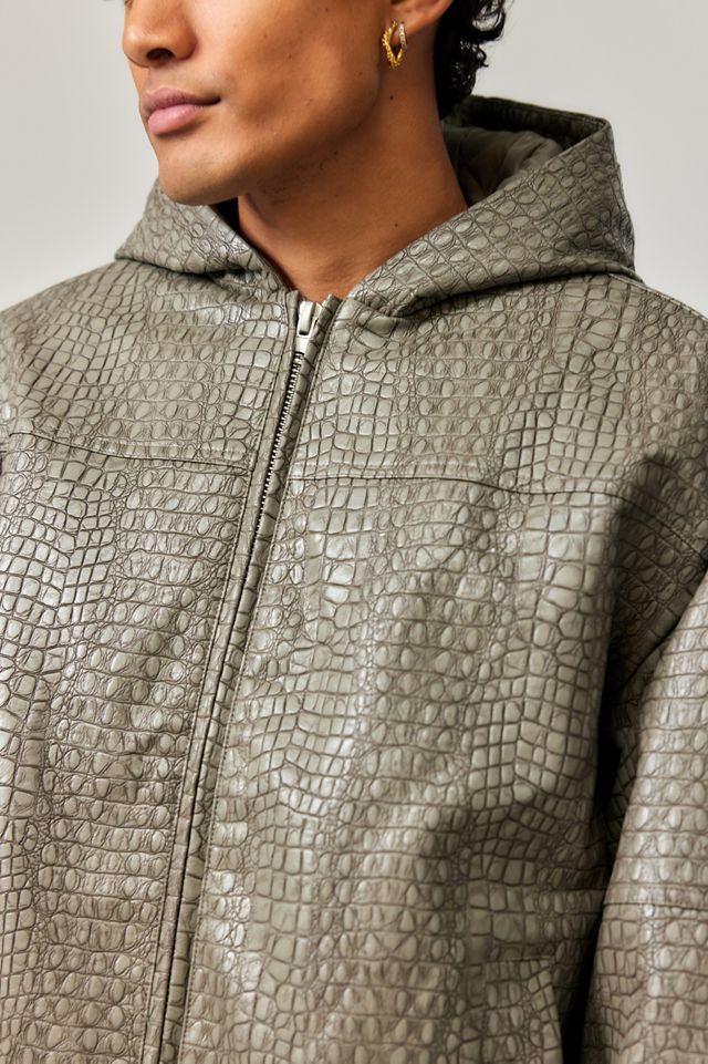 BDG Silvio Croc PU Skate Hoodie #3