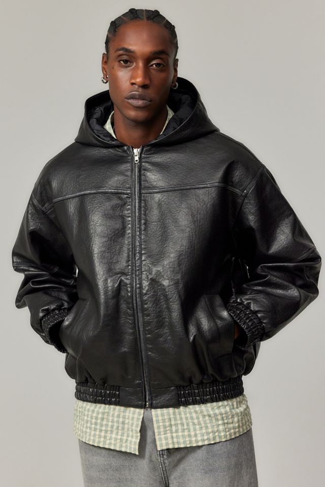 BDG Scorpion Faux Leather Skate Hoodie #1