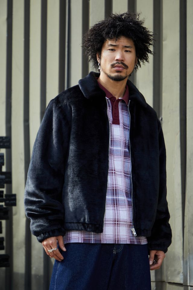 iets frans... Black Globe Faux Fur Jacket #2