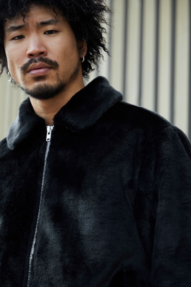 iets frans... Black Globe Faux Fur Jacket #3