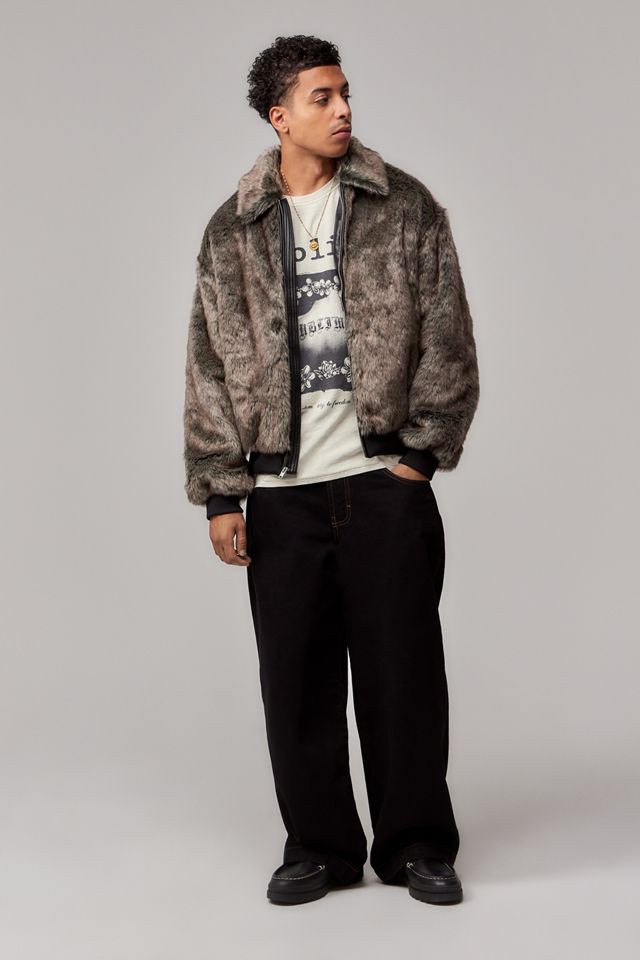 BDG Billy Faux Fur Bomber Jacket #1