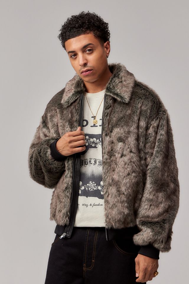 BDG Billy Faux Fur Bomber Jacket #2