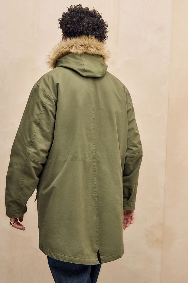 BDG Green Faux Fur Hood Parka #4