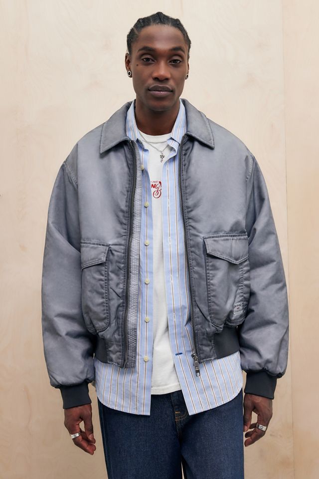 BDG Grey Ruari Bomber Jacket #1