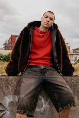 BDG Dark Brown Silvio Faux Fur Jacket