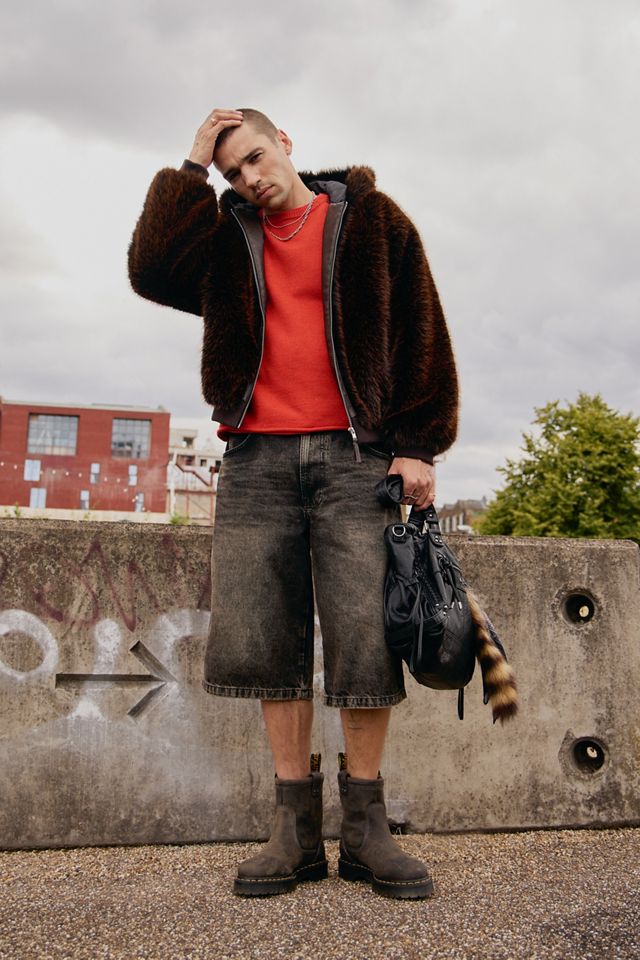 BDG Dark Brown Silvio Faux Fur Jacket #3