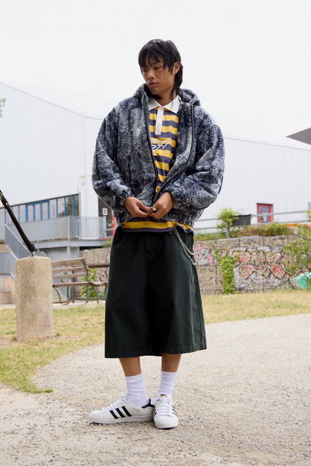 BDG Blue Silvio Faux Fur Hoodie #3