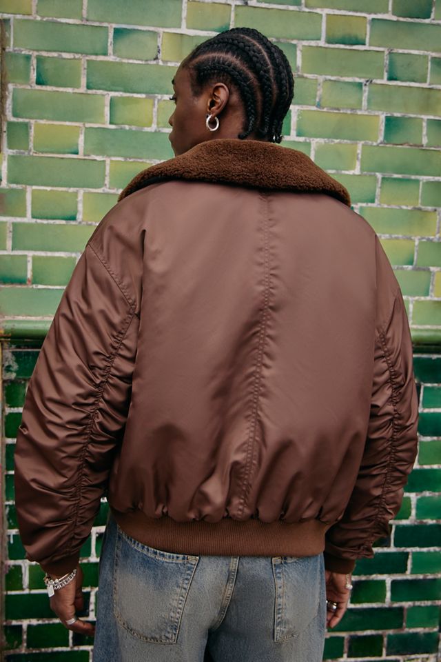 BDG Brown Kaden Bomber Jacket #4