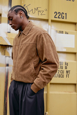 BDG Tan Eric Faux Suede Jacket - Honey 2XS at Urban Outfitters