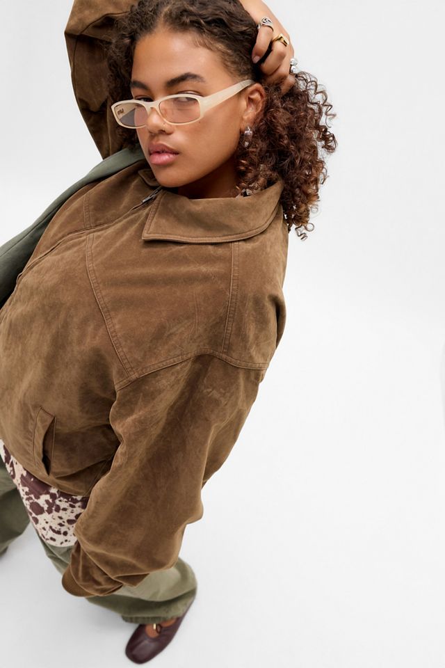 BDG Tan Eric Faux Suede Jacket #6