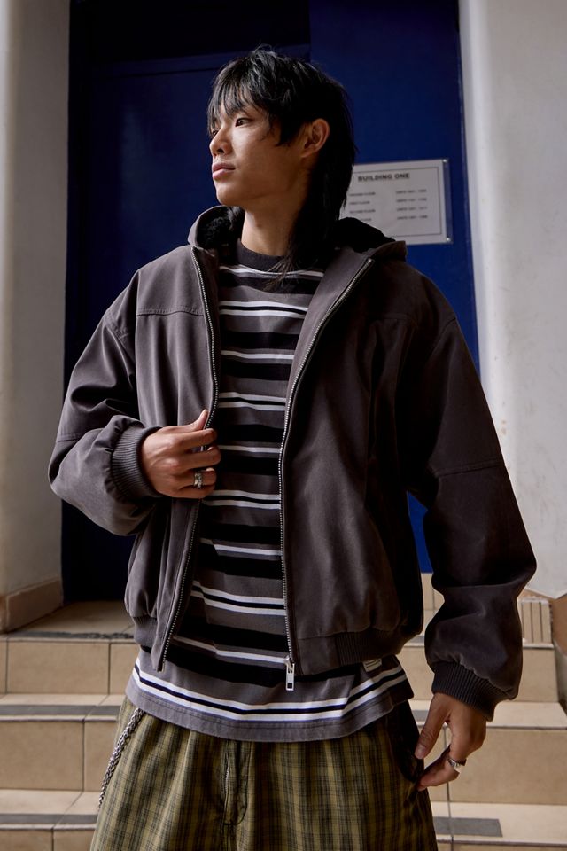 BDG Washed Black Silvio Faux Suede Jacket #4