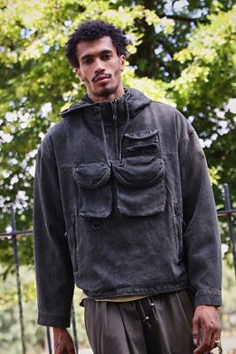 Giacca Pullover in Velluto a Coste Multi-Tasca Ayker