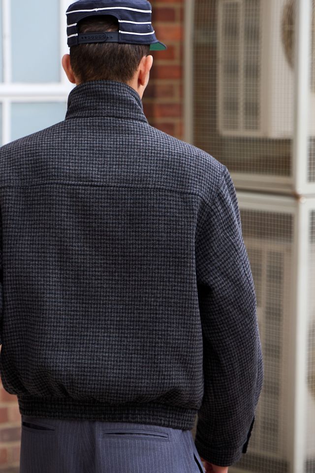 Manteau brossé à carreaux Hazza Loom #1