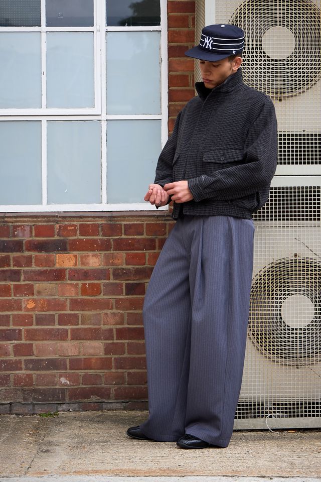 Manteau brossé à carreaux Hazza Loom #4