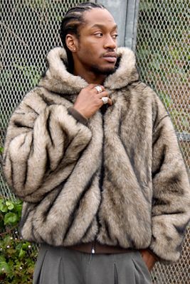 BDG Silvio Faux Fur Reversible Coat