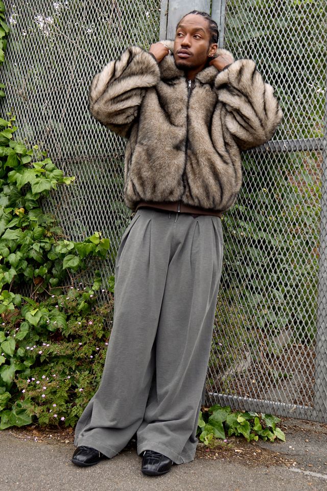 BDG Silvio Faux Fur Reversible Coat #1