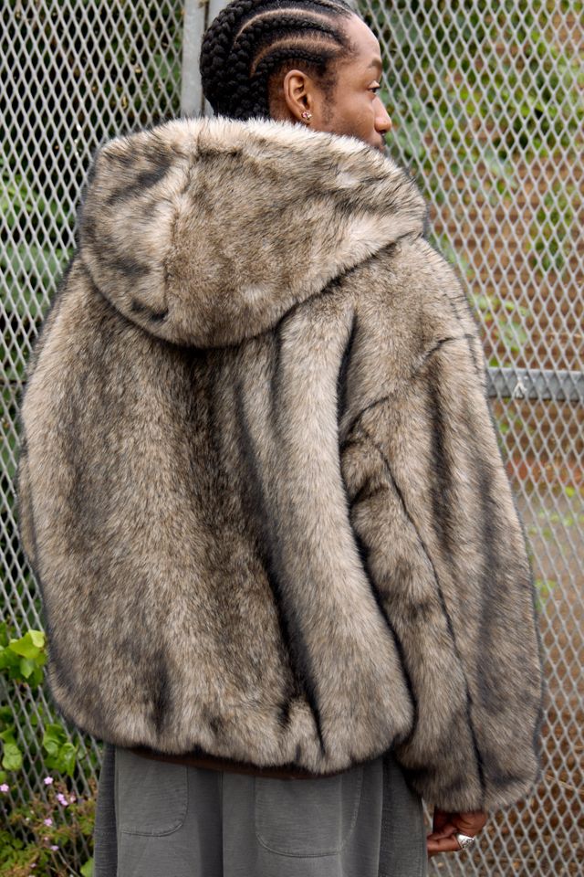 BDG Silvio Faux Fur Reversible Coat #3