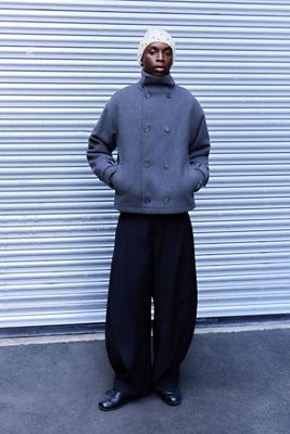 Archivis Felix Zweireihige Jacke mit Trichterkragen