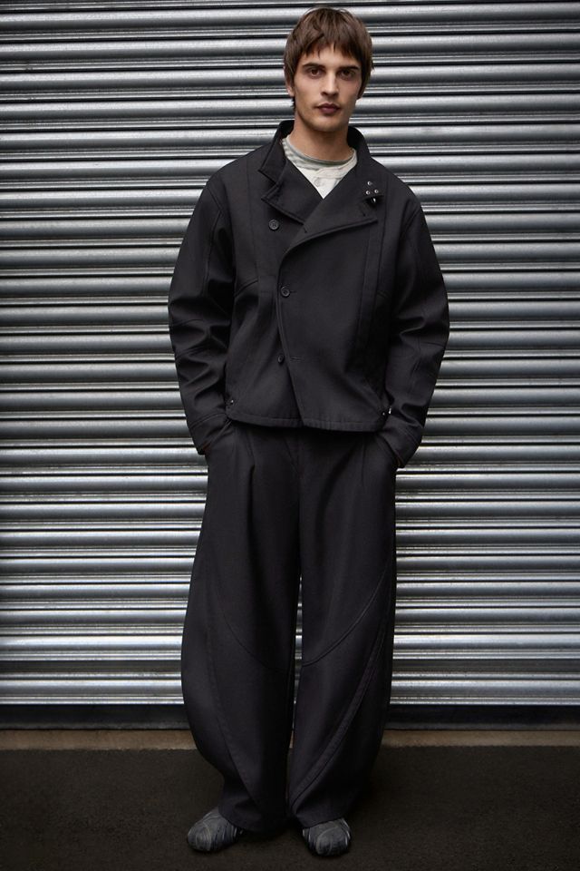 Archivis Black Clasp Collar Tailored Jacket #1