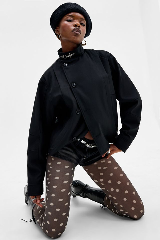 Archivis Black Clasp Collar Tailored Jacket #4
