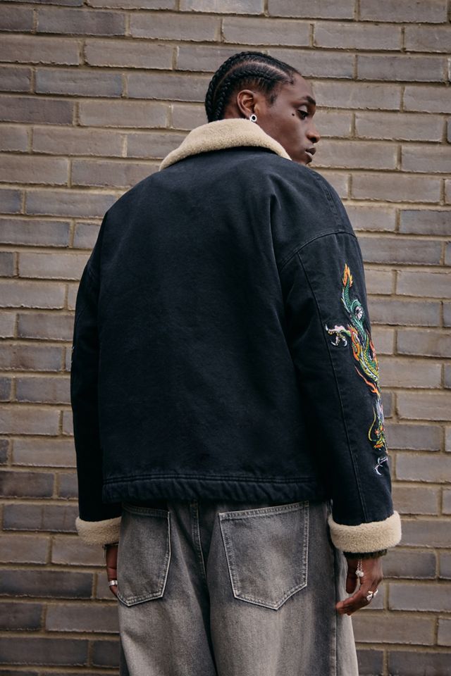 Ed Hardy Veste noire doublée en polaire UO Exclusive #1