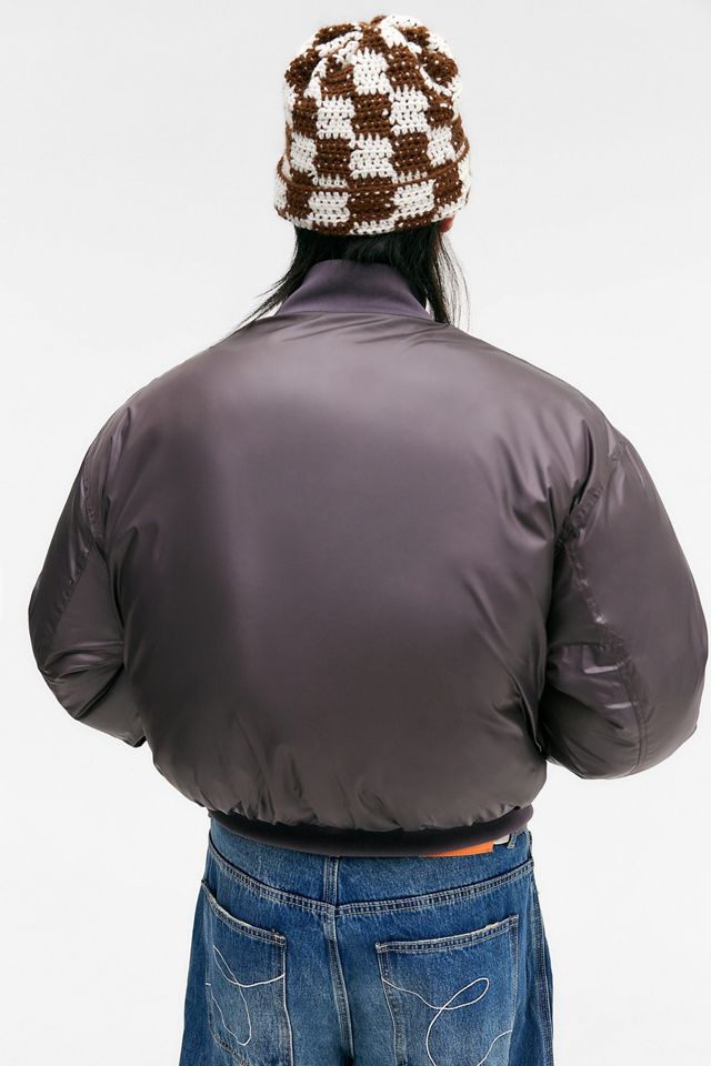 Checks Downtown Brown Padded Bomber Jacket #4