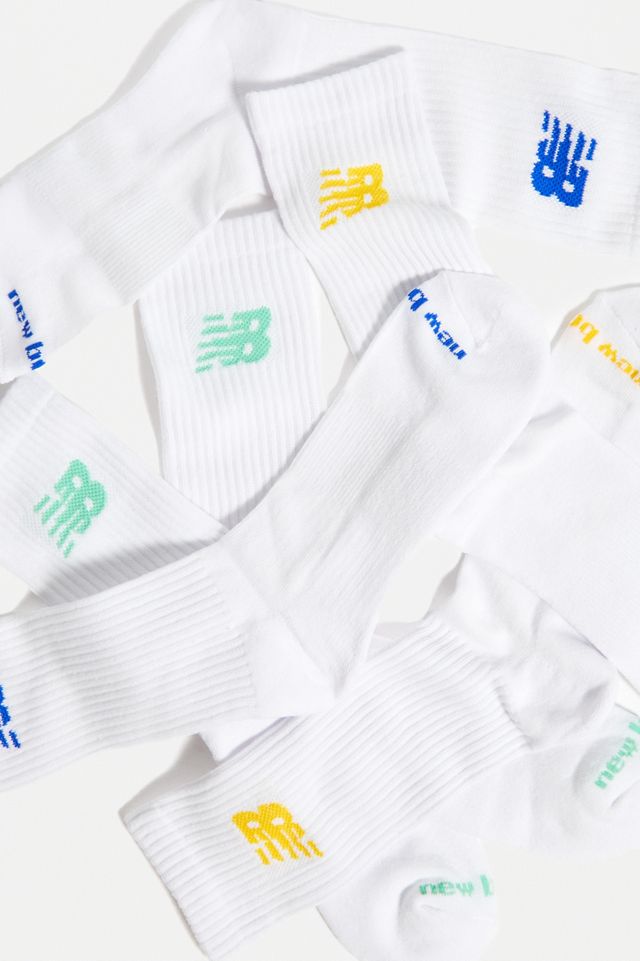 New Balance Yellow, Blue & Turquoise Socks 3-Pack