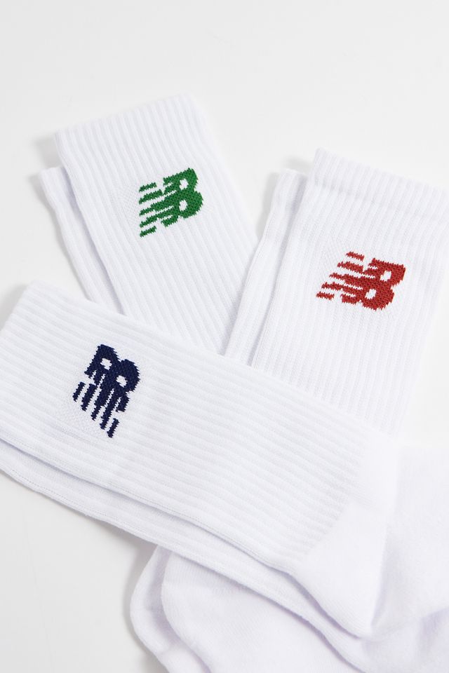 New Balance Logo White Socks 3-Pack #1