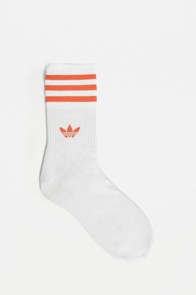 adidas White, Pink and Red Mid Cut Crew Socks 3-Pack #3
