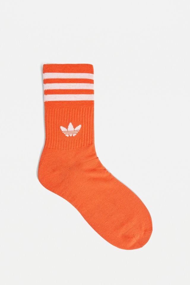 adidas White, Pink and Red Mid Cut Crew Socks 3-Pack #4