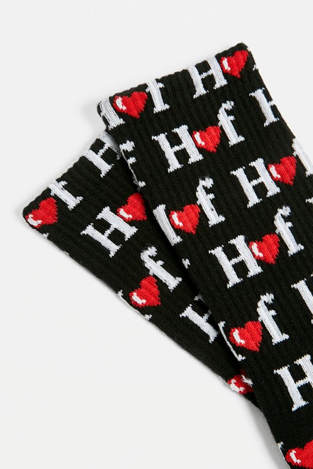 HUF - Chaussettes Love noires #1