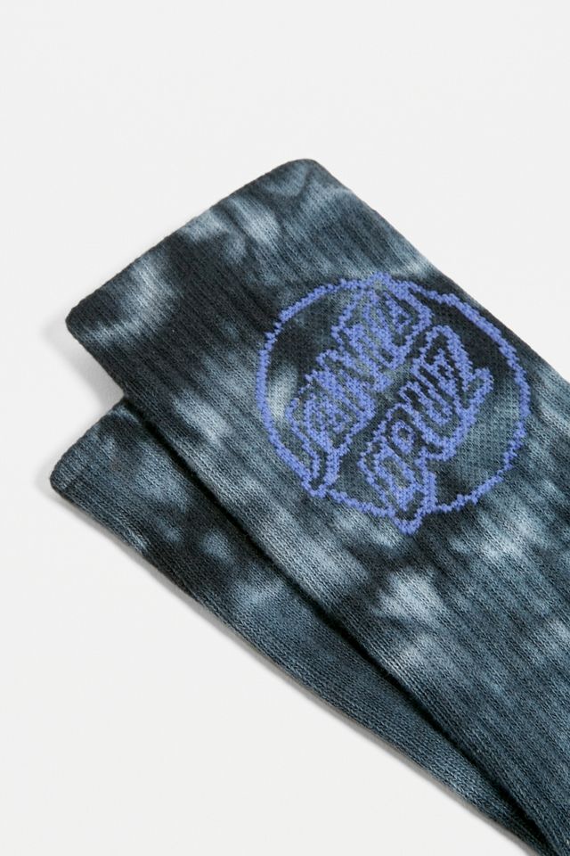 Santa Cruz - Chaussettes noires effet tie and dye avec logo rond #1