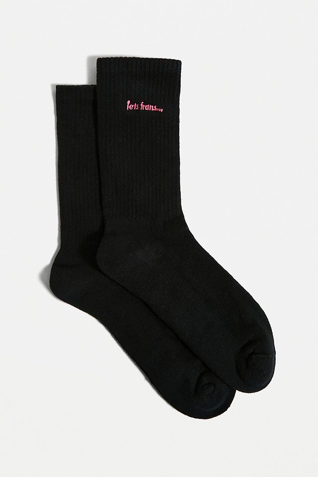iets frans... Black & Pink Crew Socks | Urban Outfitters UK