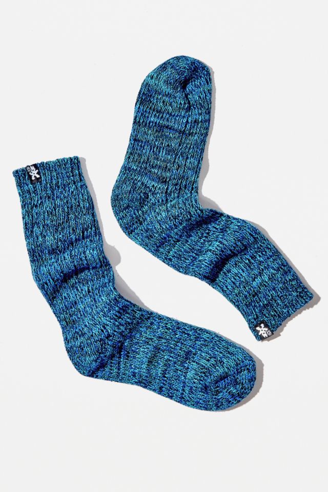 UO Nomad Navy Slub Socks | Urban Outfitters UK