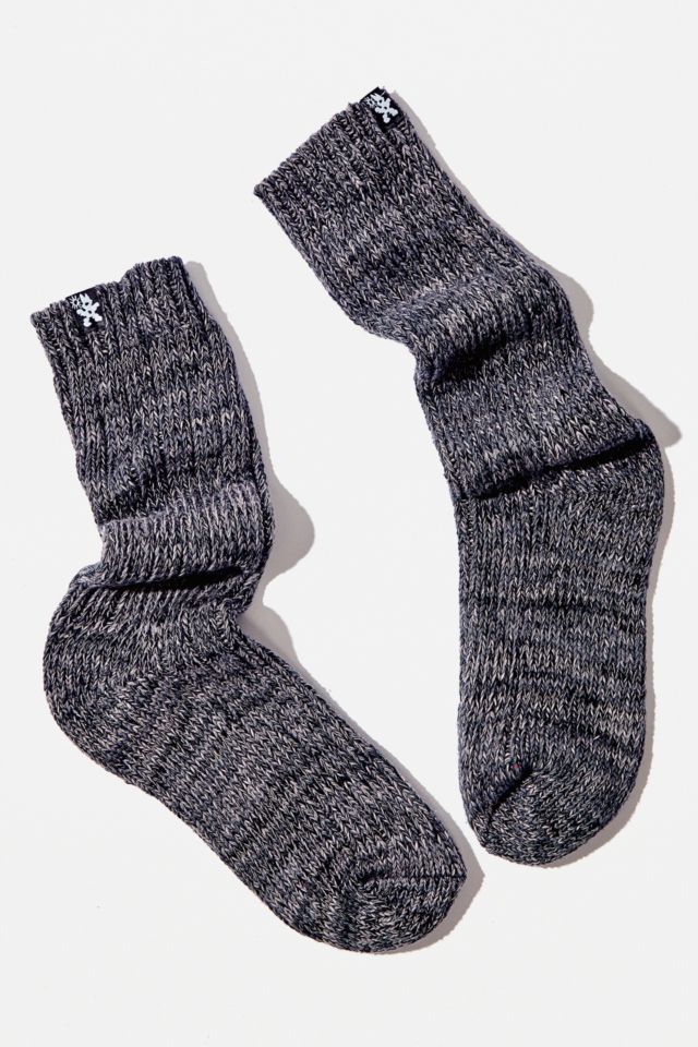 UO Nomad Black Slub Socks | Urban Outfitters UK