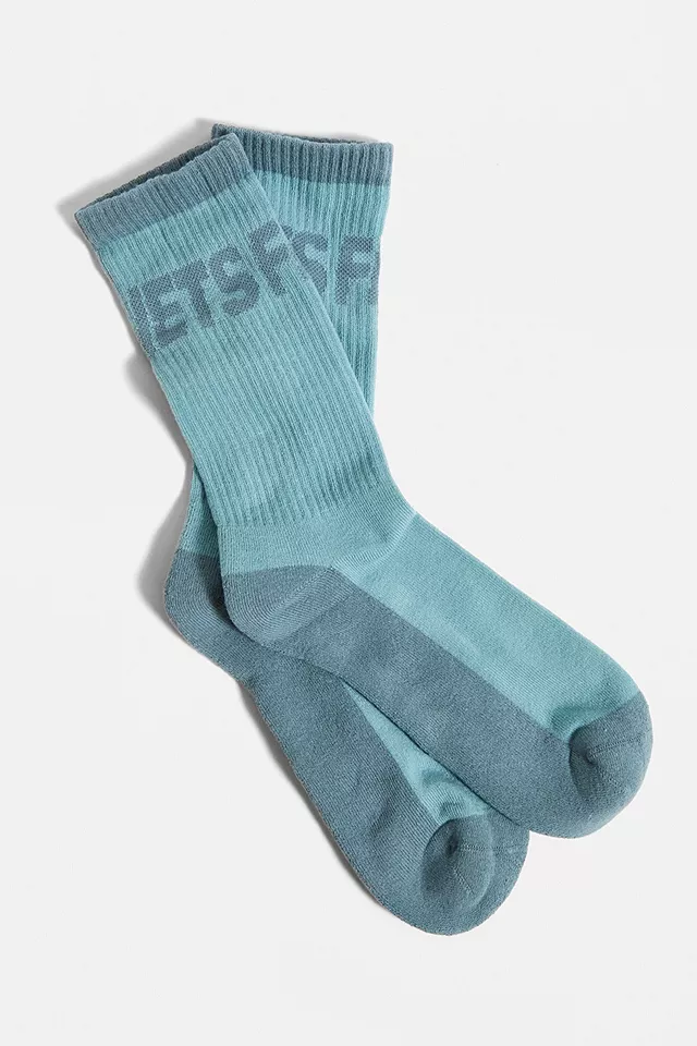 urbanoutfitters.com | iets frans... Blue Oversized Text Socks