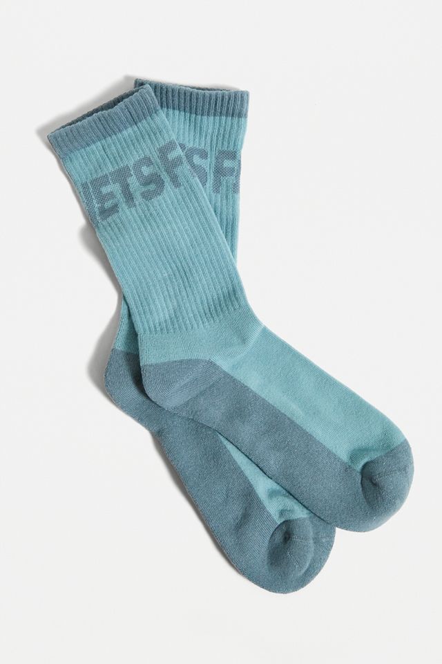 iets frans... Blue Oversized Text Socks Urban Outfitters UK