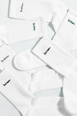 Calze Ciclismo Uomo Calze Sportive Da Uomo In Cotone - Pacco All'ingrosso, Bianche Con Punte Grigie, Taglie 9-13 Calze Power Club Mid Calf - Foto 3