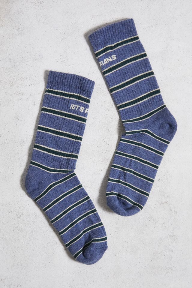 iets frans... Blue Marl Striped Socks Urban Outfitters UK