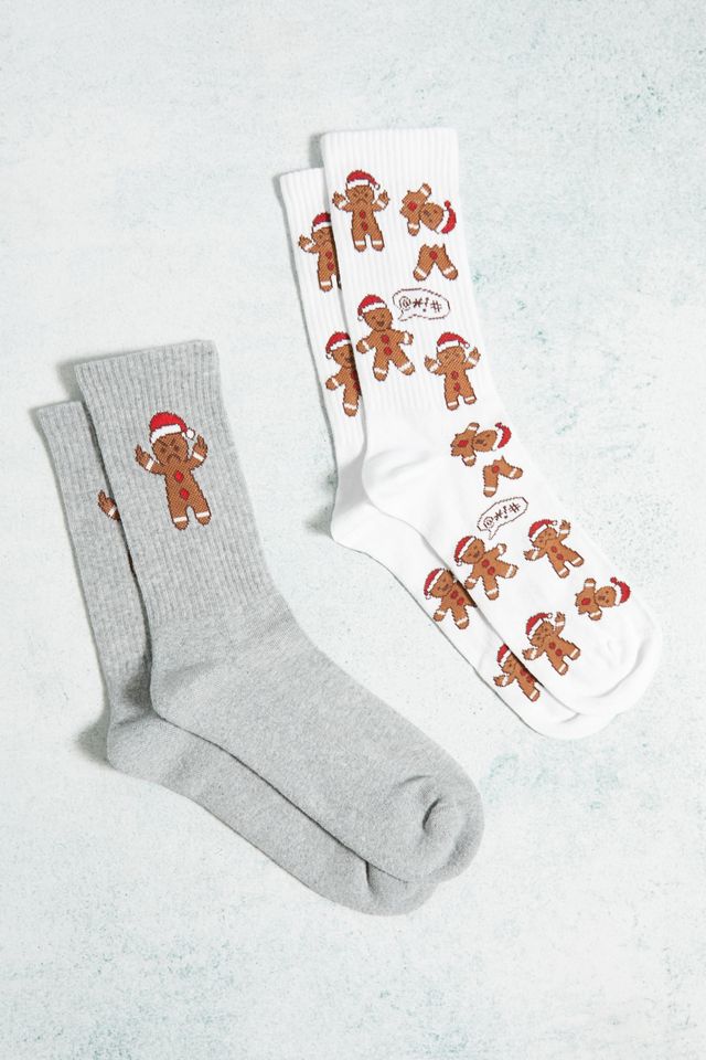 UO - Lot de 2 de chaussettes pain d'épices coquin de Noël  #1