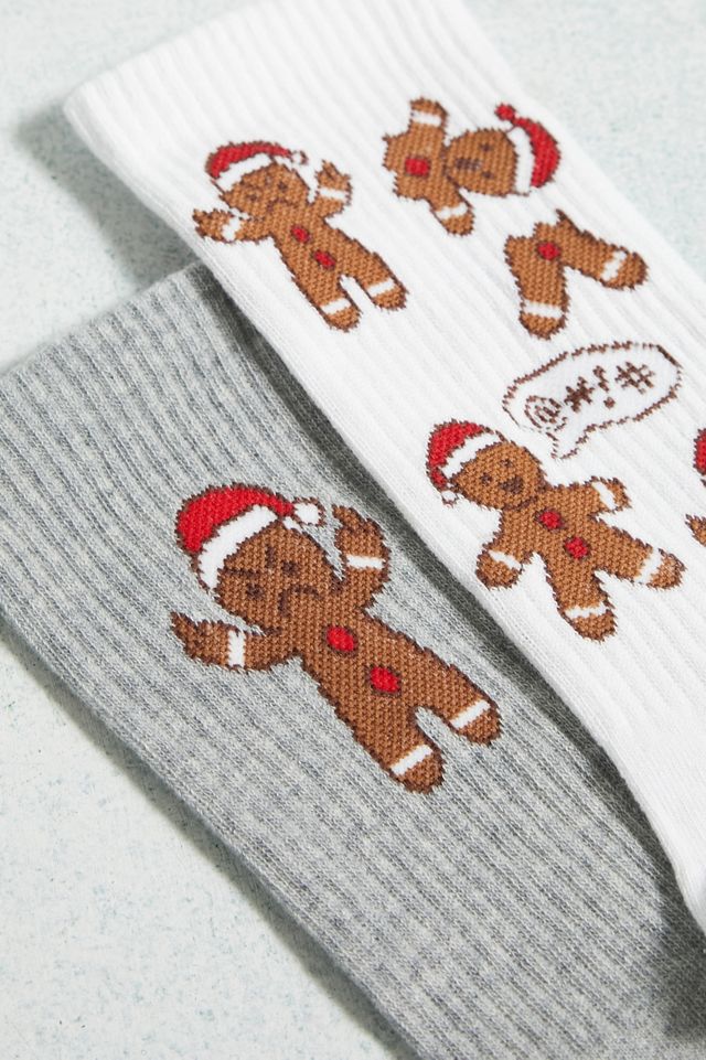 UO - Lot de 2 de chaussettes pain d'épices coquin de Noël  #2
