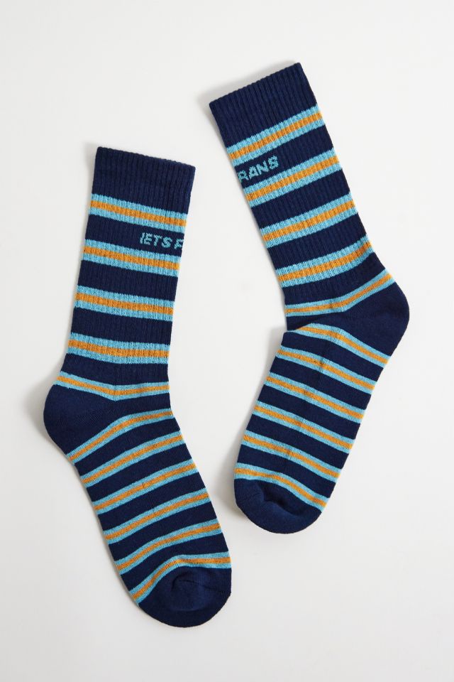 iets frans... Blue & Orange Stripe Socks | Urban Outfitters UK